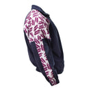 French military school sport jacket vintage with striped shoulders and full zip