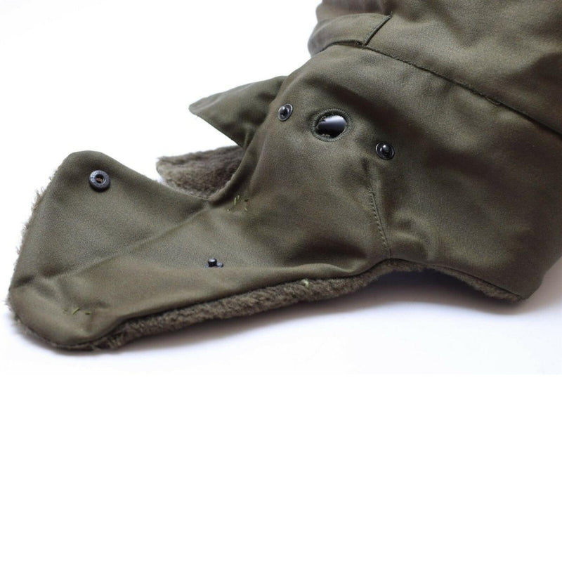 Genuine Austrian Army Military Winter Cap Olive O.D Insignia Badge hat NEW - GoMilitar