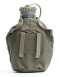 Bouteille d'eau en plastique authentique de l'armée autrichienne pour cantine des troupes de campagne, pochette OD