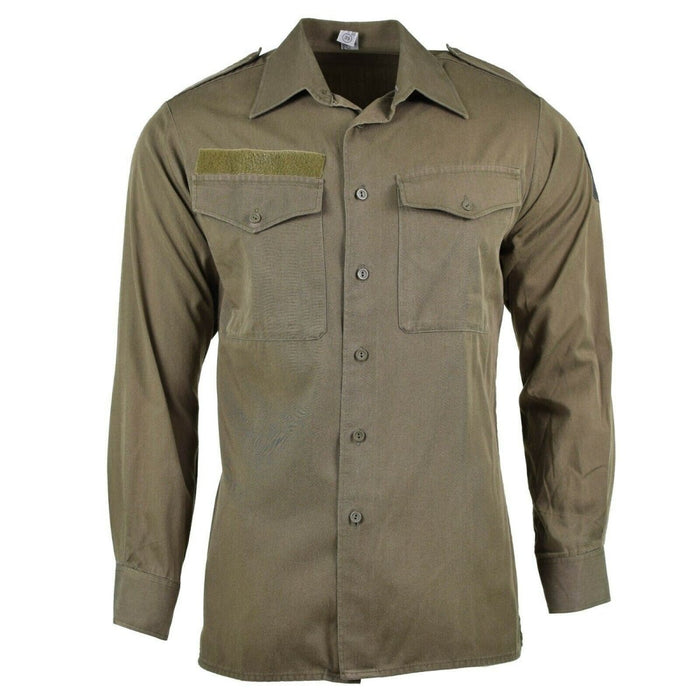 Véritable chemise de l'armée autrichienne M65 O.D Combat militaire manches longues Olive BDU - GoMilitar