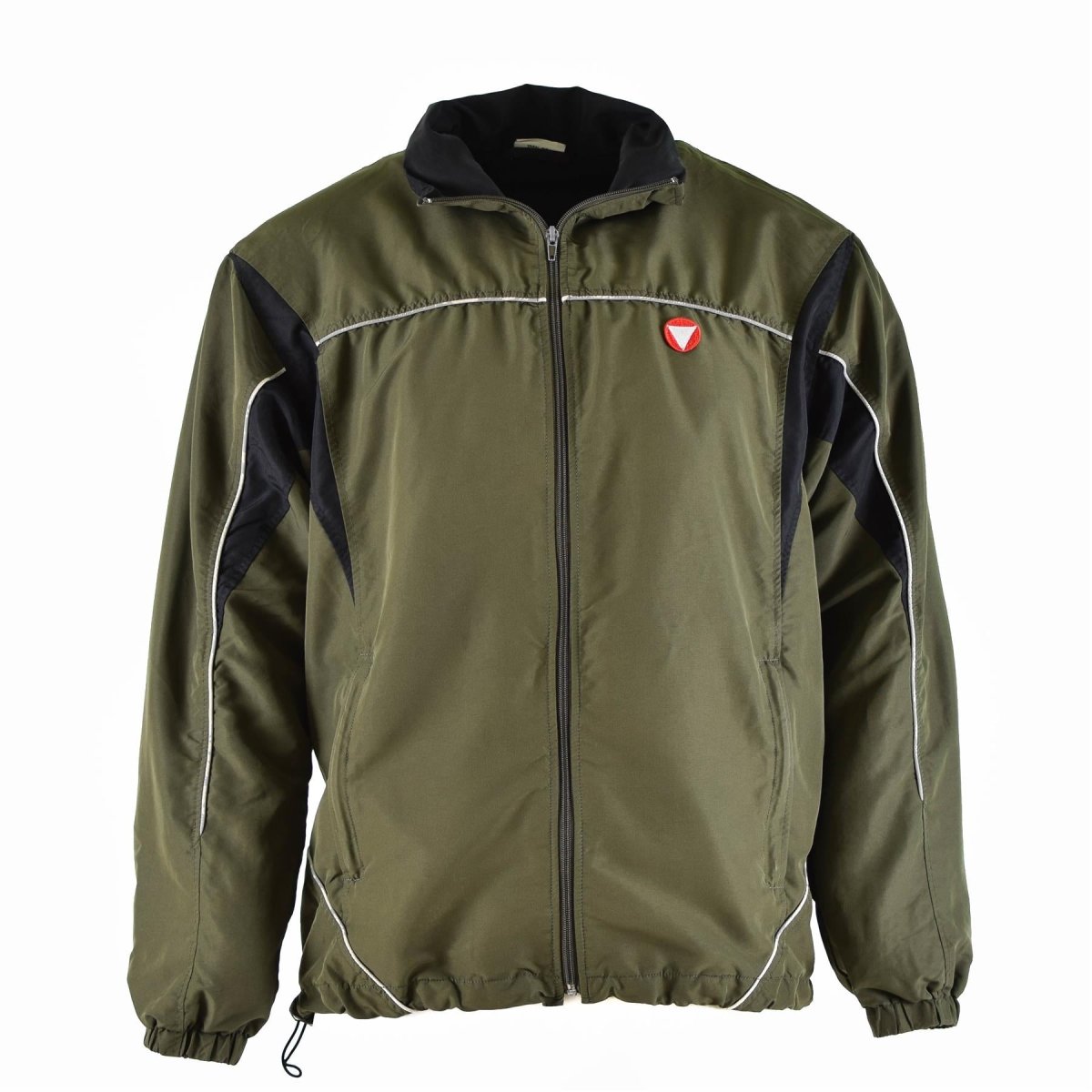Veste de survêtement d'entraînement authentique de l'armée autrichienne Sports Vintage OD Green