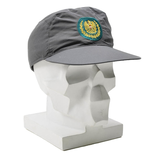 Véritable casquette militaire autrichienne grise GoreTex avec cache-oreilles pliables NEUF