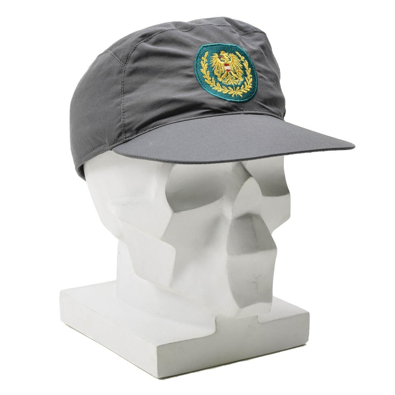Véritable casquette militaire autrichienne grise GoreTex avec cache-oreilles pliables NEUF