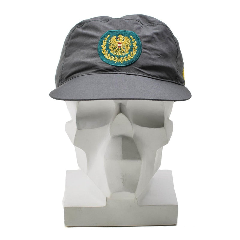 Véritable casquette militaire autrichienne grise GoreTex avec cache-oreilles pliables NEUF