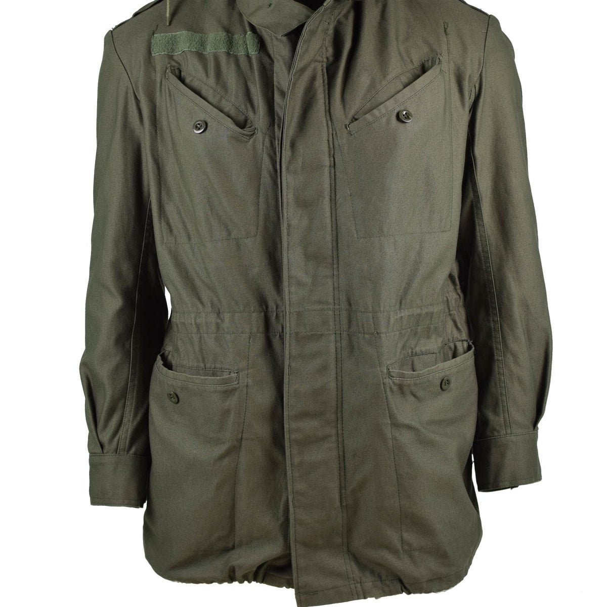 Véritable veste de campagne de l'armée belge M64 parka militaire imperméable en coton Olive NEUF
