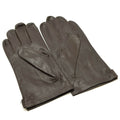 Gants militaires belges authentiques en cuir noir marron, surplus militaire à doigts complets