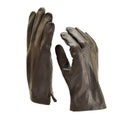 Gants militaires belges authentiques en cuir noir marron, surplus militaire à doigts complets