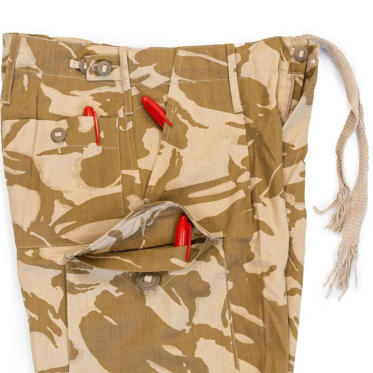 Véritable pantalon de combat de l'armée britannique Pantalon militaire du désert 95 léger NEUF