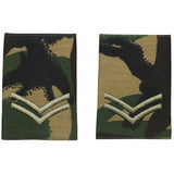 Véritables boucles d'épaule de l'armée britannique en tissu CAPORAL Insigne militaire DPM Camo