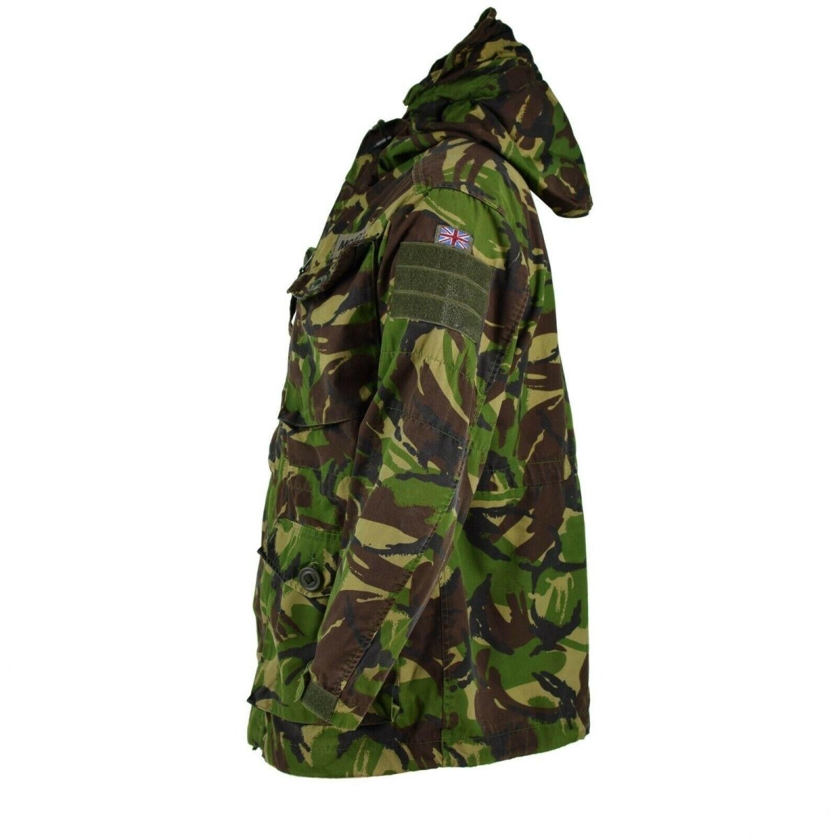 Veste de combat militaire britannique authentique à capuche coupe-vent camouflage DPM