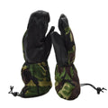 Véritables mitaines militaires britanniques en cuir avec paume en cuir et gants camouflage ripstop DPM
