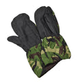 Véritables mitaines militaires britanniques en cuir avec paume en cuir et gants camouflage ripstop DPM