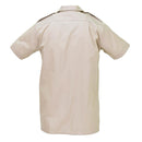 Back view of genuine British Military women's khaki short-sleeved formal blouse shirt for army use