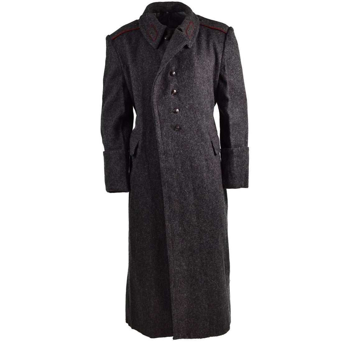 Véritable trench-coat bulgare militaire en laine de l'armée, manteau d'hiver épais et brillant