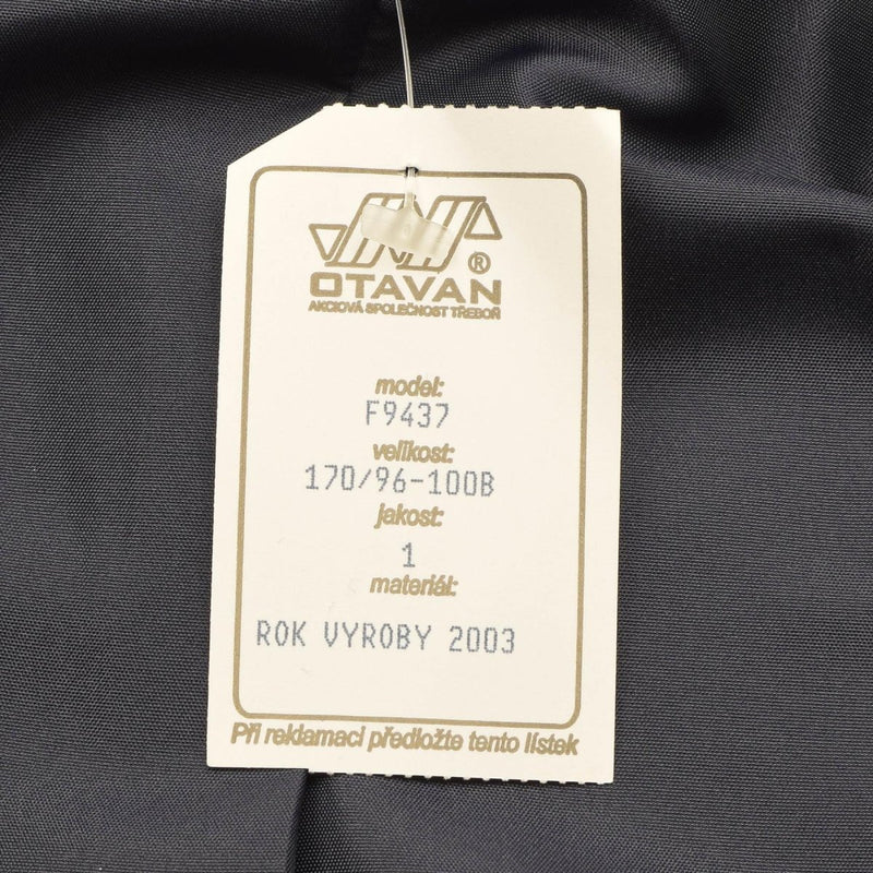 Véritable blouson bleu de l'armée tchèque, boutons argentés, veste militaire décontractée, NEUF