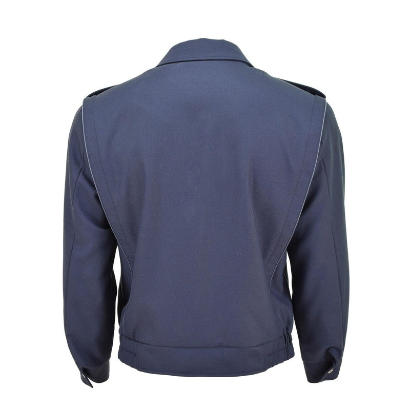 Véritable blouson bleu de l'armée tchèque, boutons argentés, veste militaire décontractée, NEUF