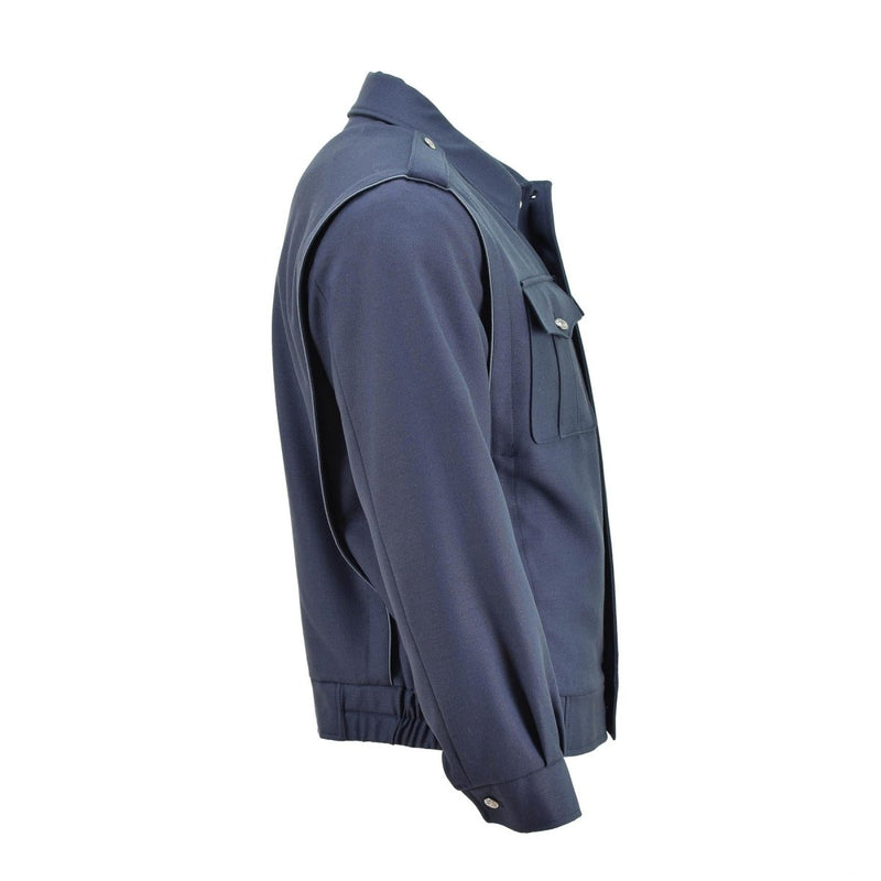 Véritable blouson bleu de l'armée tchèque, boutons argentés, veste militaire décontractée, NEUF