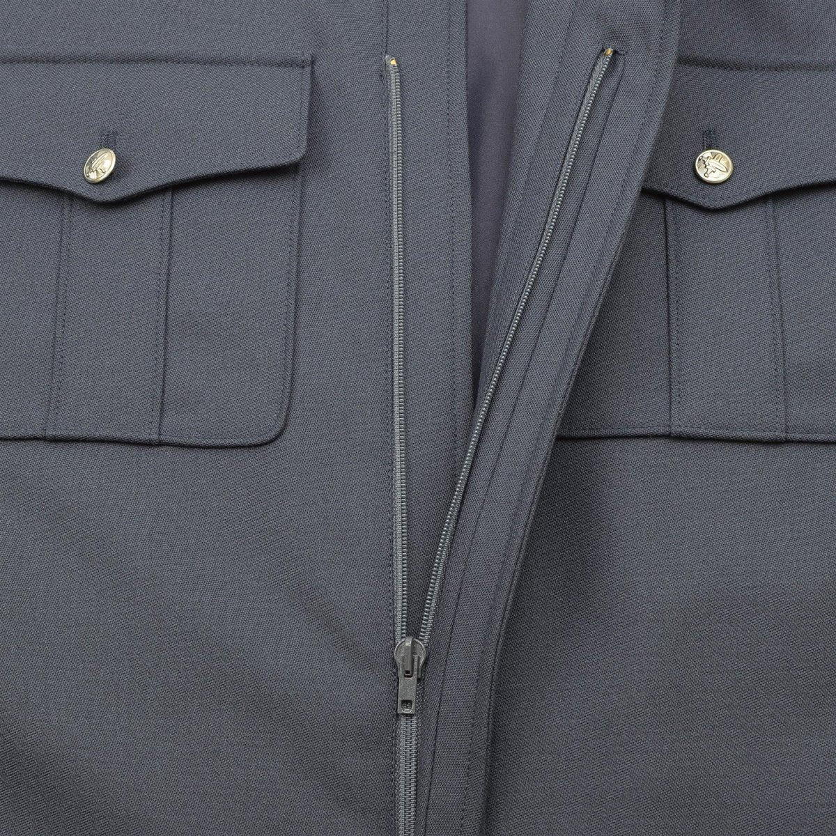 Véritable blouson bleu de l'armée tchèque, boutons argentés, veste militaire décontractée, NEUF