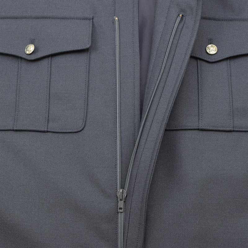 Véritable blouson bleu de l'armée tchèque, boutons argentés, veste militaire décontractée, NEUF