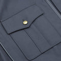 Veste chemisier bleu militaire tchèque authentique, boutons dorés, blouson militaire décontracté, NEUF