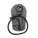 Black 3-liter hydration bladder with tube for Czech military desert camouflage hydration backpack system.