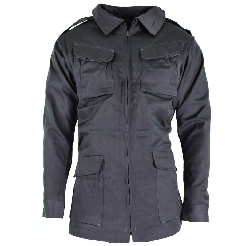 Genuine Danish Army Combat Jacket M71 in military grey, breathable cotton, durable all-season field jacket.