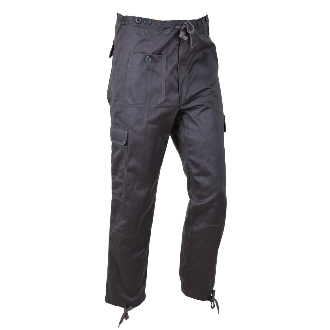 Pantalon de travail gris authentique de l'armée danoise M71, taille réglable, pantalon vintage NEUF