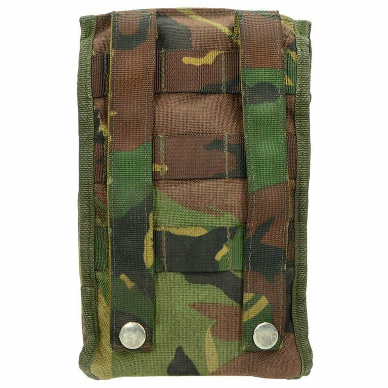 Véritable gourde de l'armée néerlandaise avec pochette et gobelet en acier inoxydable Couvercle avec capuchon DPM camouflage MOLLE