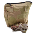 Véritable sac à masque à gaz de l'armée néerlandaise, pochette à bandoulière camouflage désert militaire excédentaire, NEUF