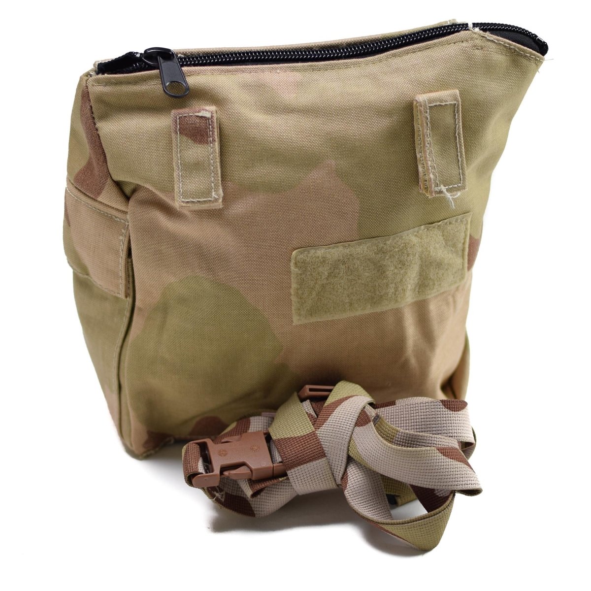 Véritable sac à masque à gaz de l'armée néerlandaise, pochette à bandoulière camouflage désert militaire excédentaire, NEUF