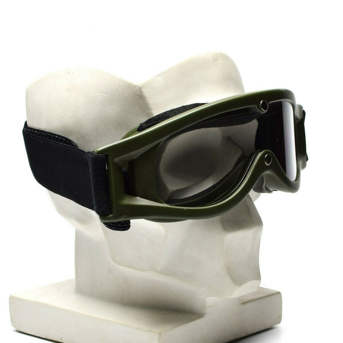 Véritables lunettes militaires néerlandaises avec monture en caoutchouc flexible et sangle réglable noire pour une protection des yeux dans diverses conditions