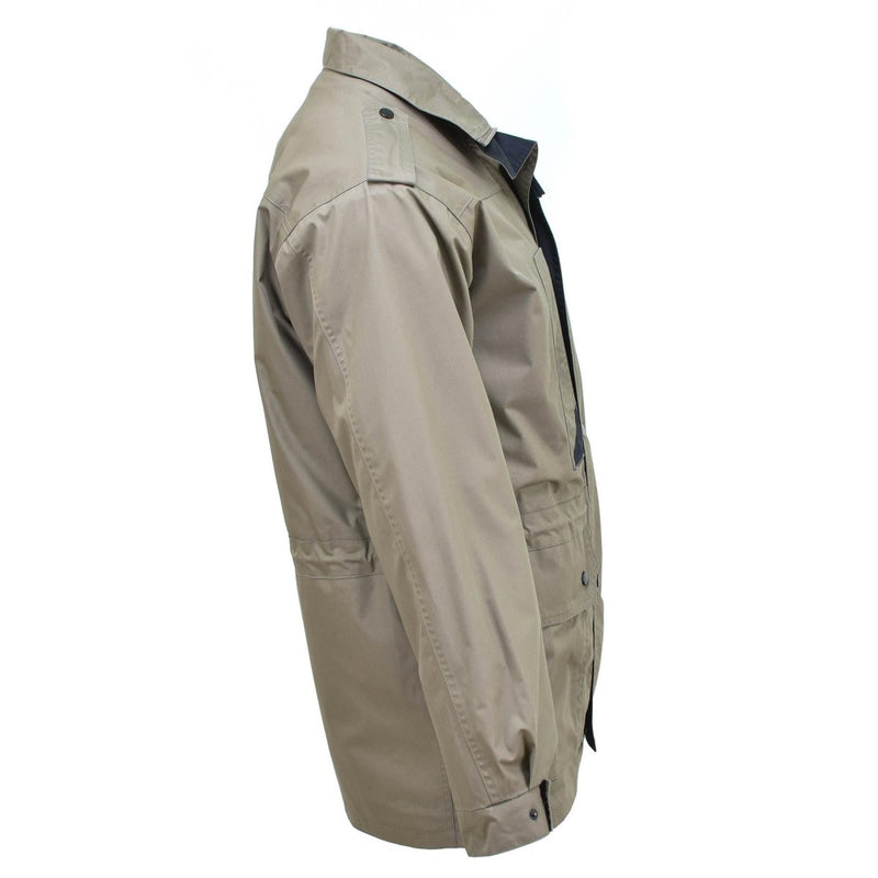 Véritable parka de l'armée hollandaise avec veste d'officier doublée Kaki poches boutonnées