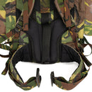Dutch Army DPM woodland camouflage 60L tactical rucksack with padded straps and aluminum support frame back panel