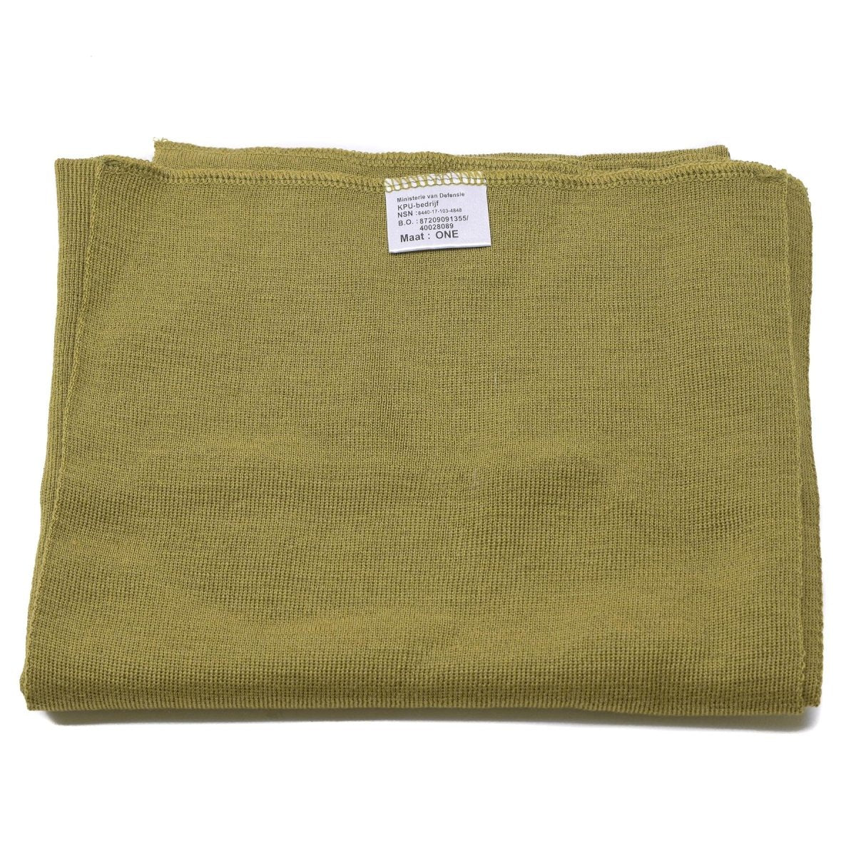 Véritable écharpe de l'armée néerlandaise kaki surplus militaire tube de cou laine mérinos coton NEUF