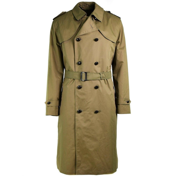 Véritable manteau femme de l'armée néerlandaise Trench-coat long officier kaki avec doublure NOUVEAU - GoMilitar