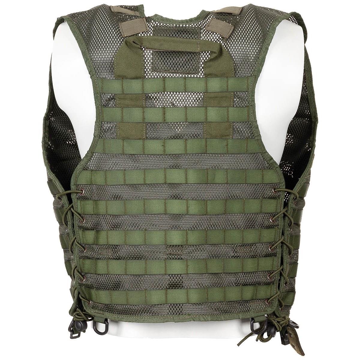 Ensemble de gilet militaire néerlandais authentique olive 7 pièces avec pochettes modulaires camouflage forêt MOLLE