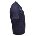 Chemises militaires néerlandaises authentiques à manches courtes boutonnées bleu uni surplus militaire