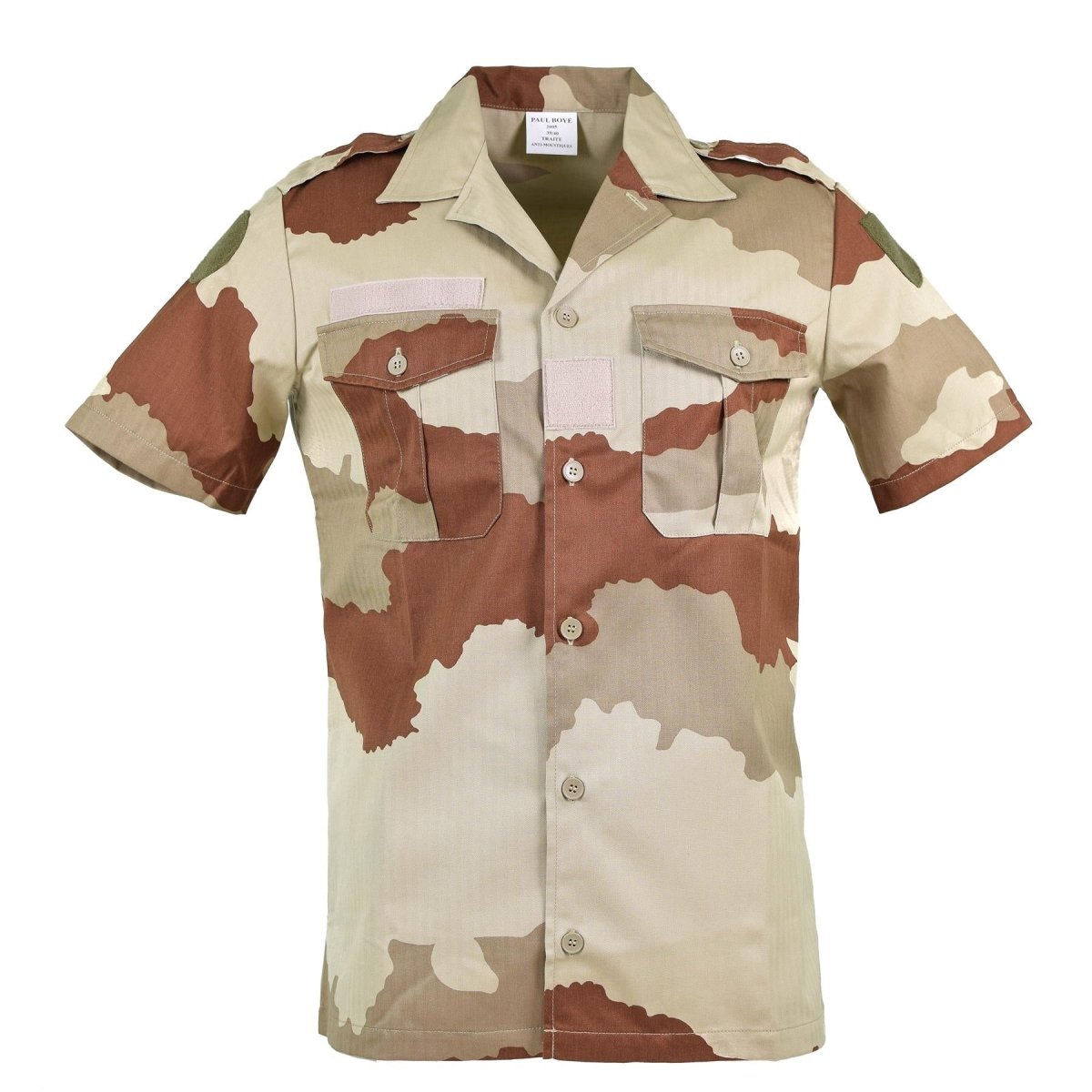 Véritable chemise F2 de l'armée française camouflage désert à manches courtes, édition militaire excédentaire NEUF