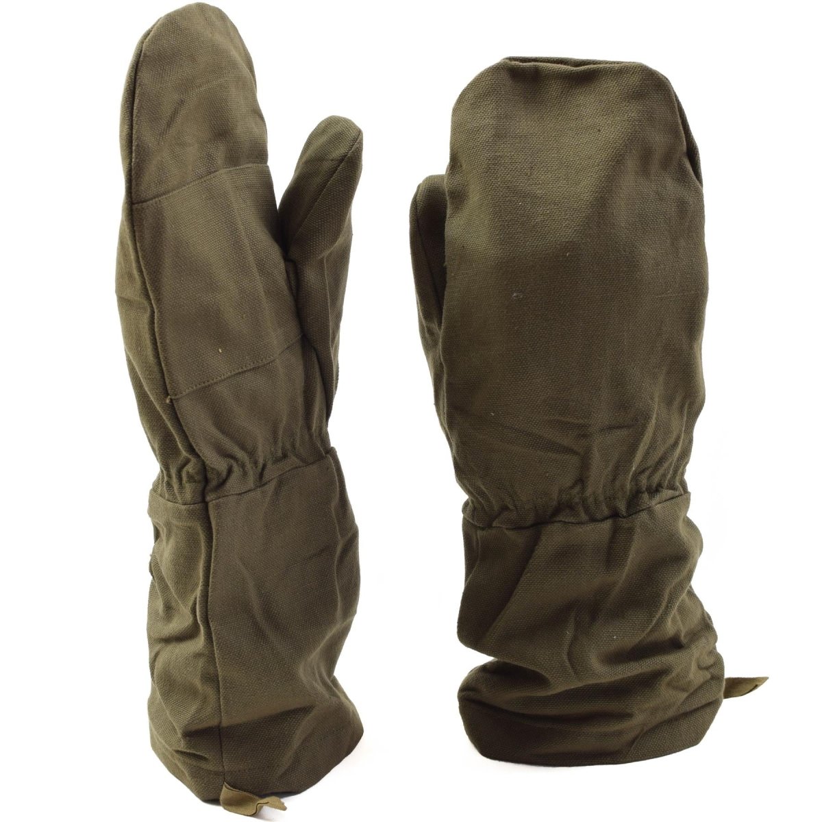 Véritables mitaines de l'armée française gants en coton Olive OD vêtements de travail durables militaires NEUF