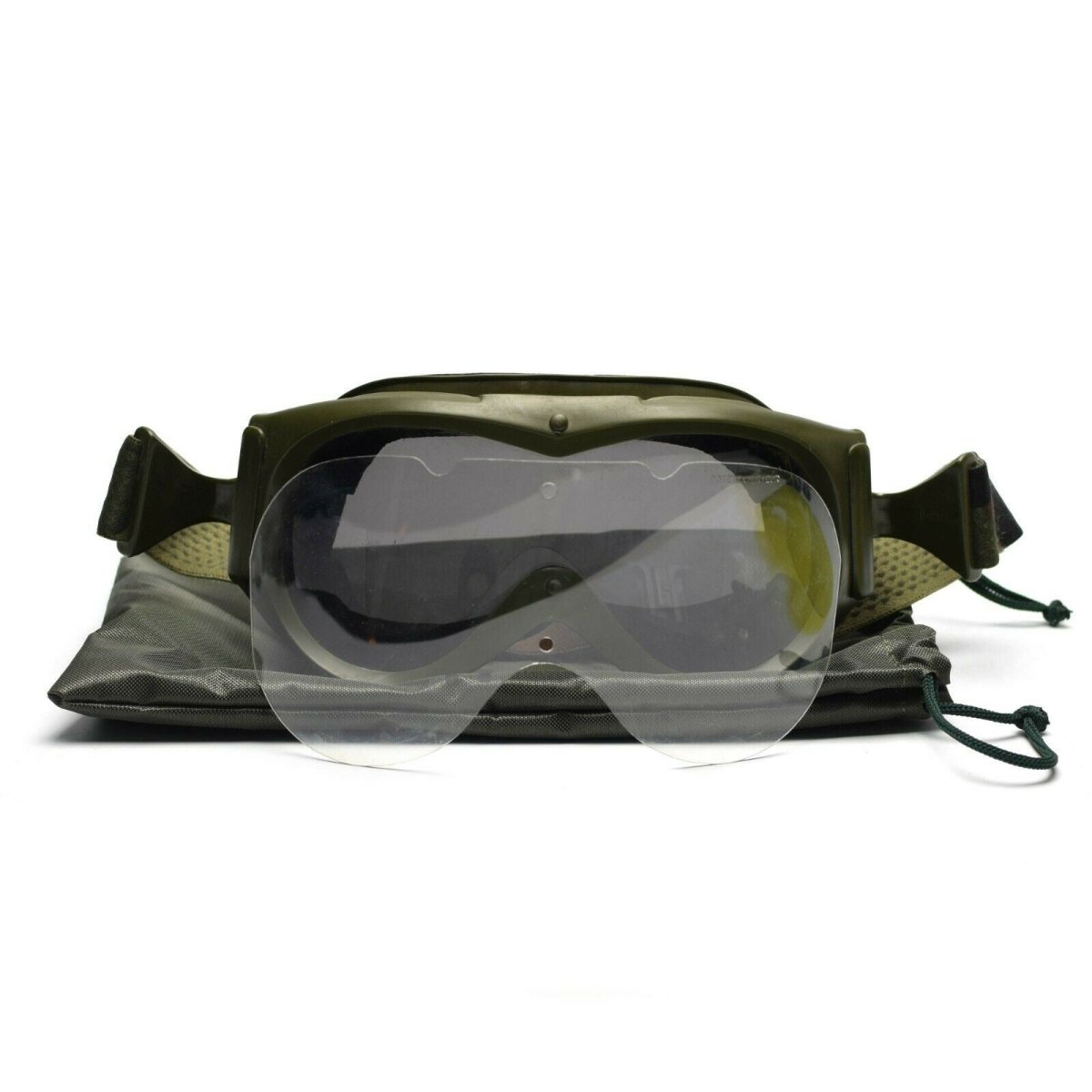 Véritables lunettes de protection pour les yeux de l'armée française pour tankiste, verres militaires, soleil, sable, vent