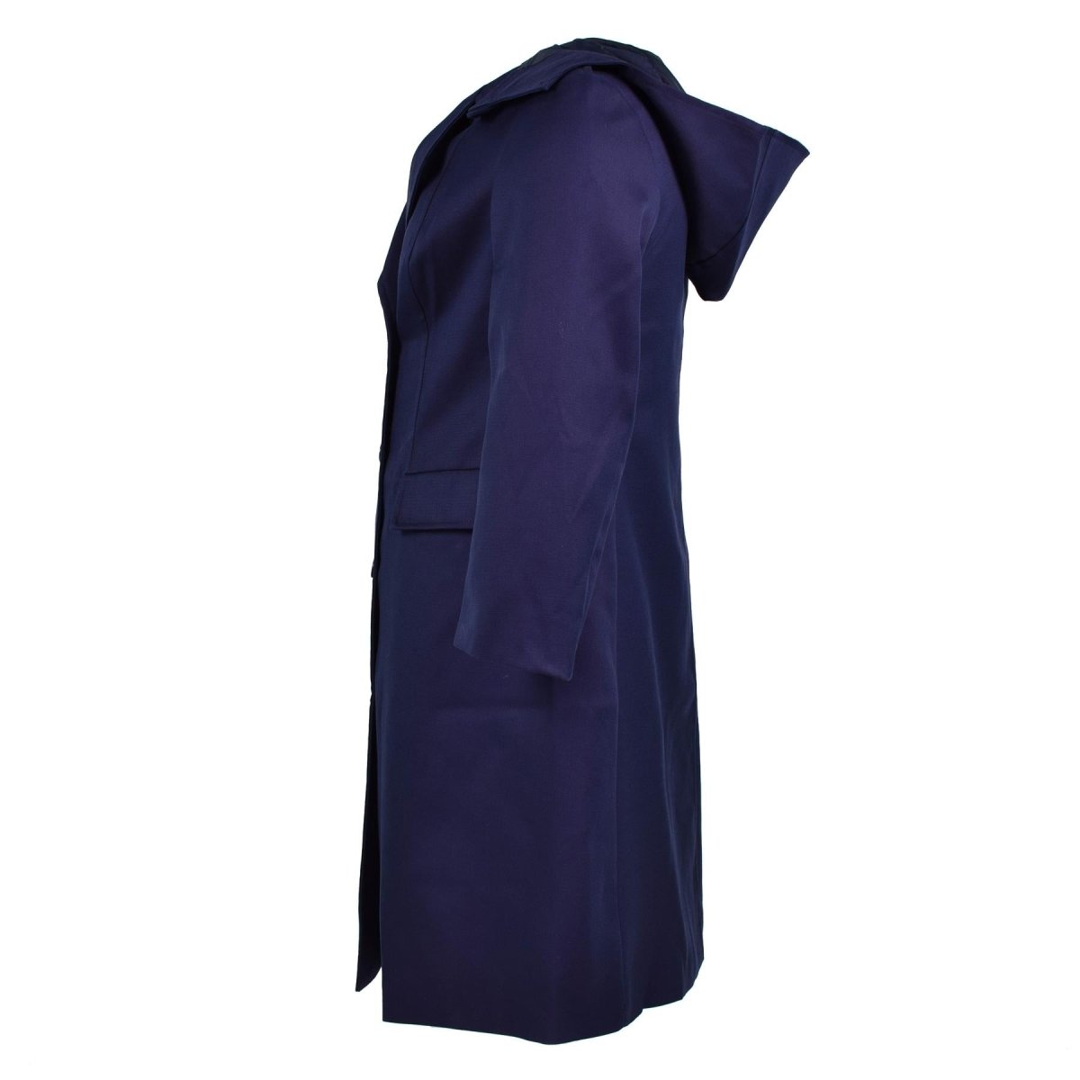 Véritable manteau militaire français Trench-coat de l'armée Veste femme bleu foncé NEUF