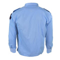 Chemise à manches longues en coton bleu véritable de la police militaire française Gendarme NEUF