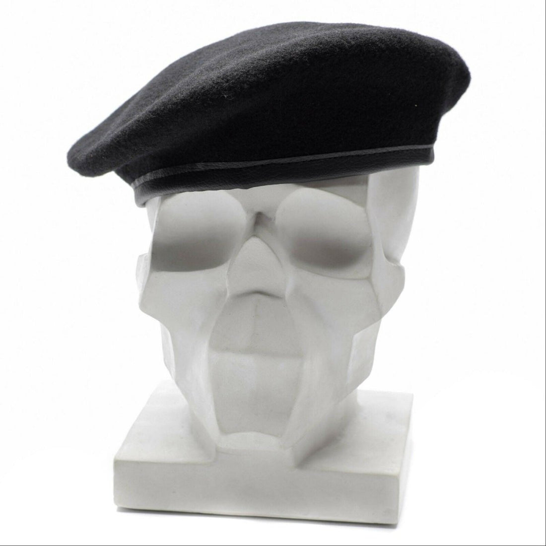 Véritable béret noir de l'armée allemande, casquette de commandement militaire en laine de qualité, neuf