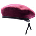 Véritable béret de l'armée allemande bordeaux Casquette de commandement militaire en laine de qualité Neuf