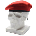 Véritable béret rouge corail de l'armée allemande, chapeau militaire, casquette de commandement, qualité laine