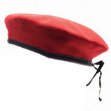 Véritable béret rouge corail de l'armée allemande, chapeau militaire, casquette de commandement, laine de qualité, neuf