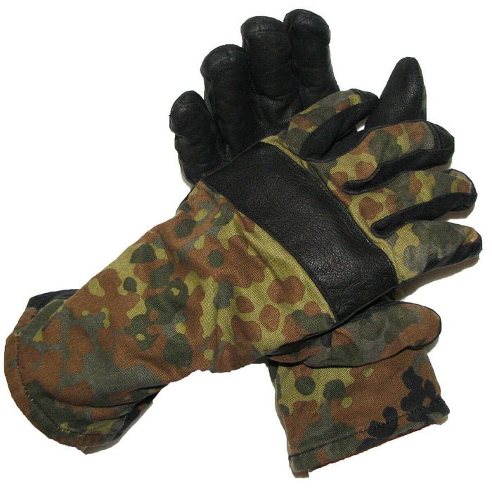 Gants de combat camouflage flecktarn authentiques de l'armée allemande, problème militaire BW, tout usage - GoMilitar