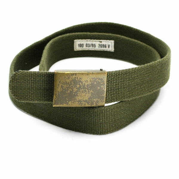 Véritable ceinture militaire de l'armée allemande, pantalon en toile, pantalon de combat avec boucle