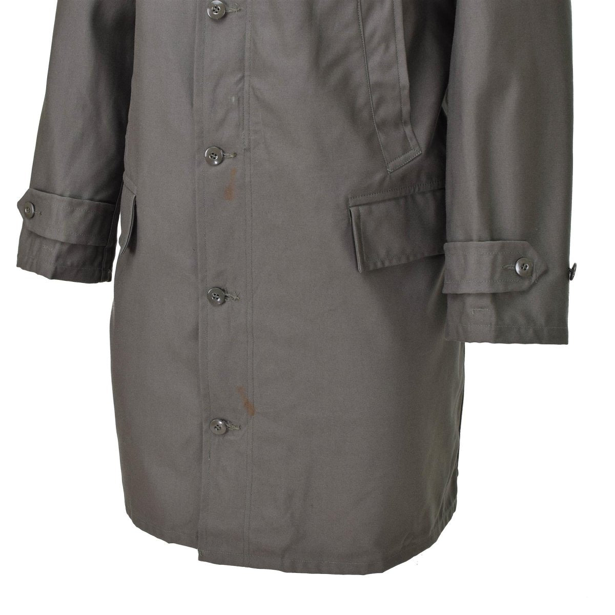Véritable parka de l'armée allemande olive veste militaire excédentaire manteau long OD vintage NEUF