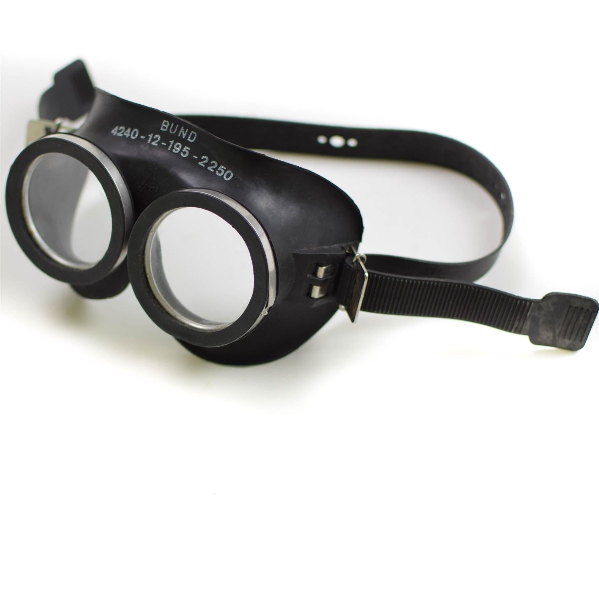 Lunettes de protection authentiques de l'armée allemande BW noir Auer masque facial surplus NEUF